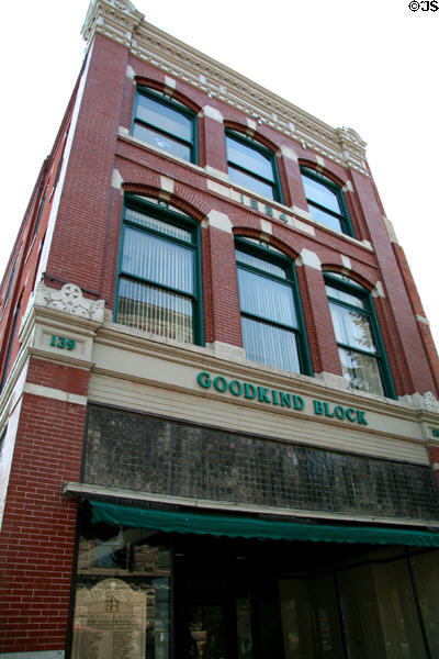 Goodkind Block (1884 remodeled 1920s) (139 N. Last Chance Gulch). Helena, MT. Architect: F.D. Lee.