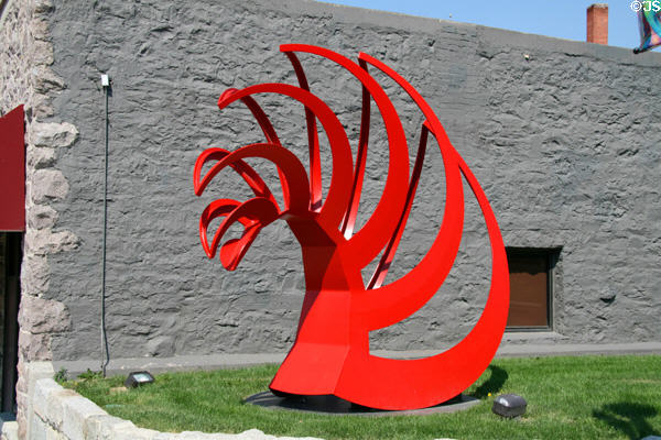 Red Shift Rocker sculpture (2005) by Richard Swanson at Holter Museum of Art. Helena, MT.