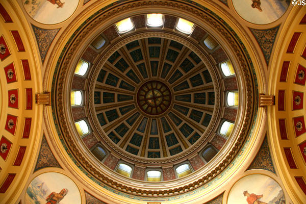 Interior of dome of Montana State Capitol. Helena, MT.