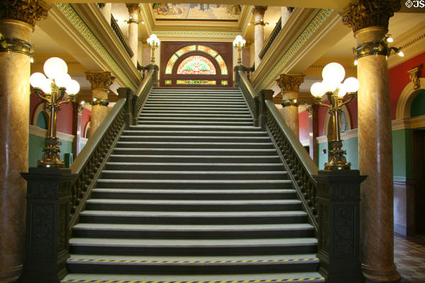 Stairway of Montana State Capitol. Helena, MT.