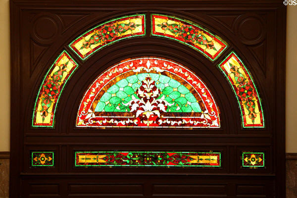Stained glass windows in Montana State Capitol. Helena, MT.