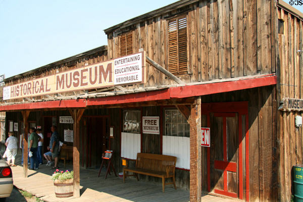 Historical Museum in frontier board & batten building. Virginia City, MT.