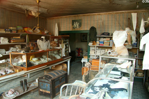 Interior of G. Goldberg (later McGovern) dry goods & notions store exactly as it was in 1945 when the McGovern Sisters locked the door & quit business. Virginia City, MT.