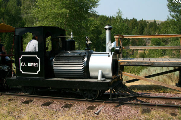 Alder Gulch narrow gauge railroad locomotive. Virginia City, MT.