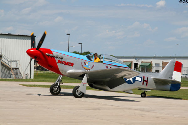North American P-51D Mustang ready for test flight at Fargo Air Museum. Fargo, ND.