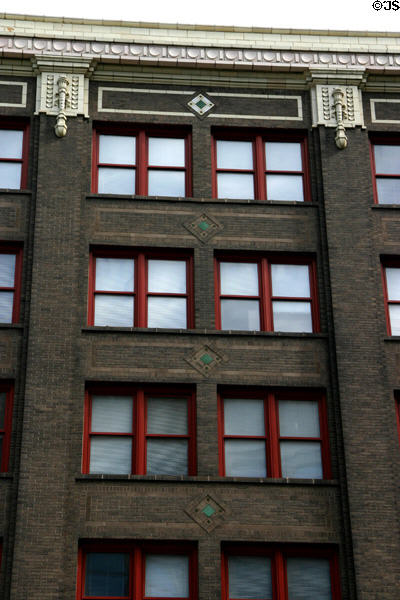 Brickwork facade of Keeline Building. Omaha, NE.