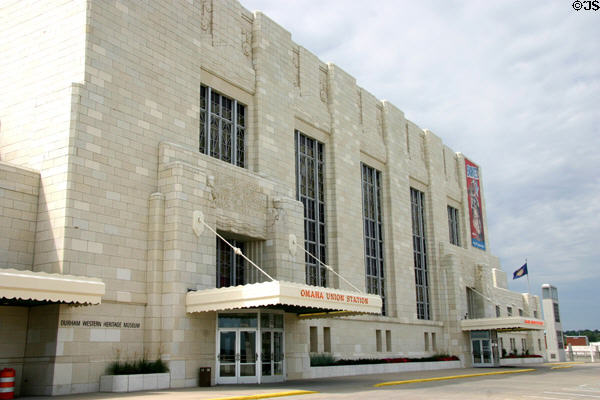 Former Omaha Union Station (1931) now Durham Western Heritage Museum (801 South 10th St.). Omaha, NE. Style: Art Deco. Architect: Gilbert Stanley Underwood.