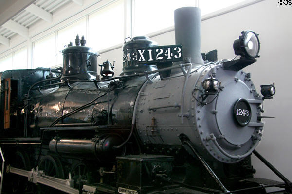 Union Pacific steam locomotive 1243 at Durham Western Heritage Museum. Omaha, NE.