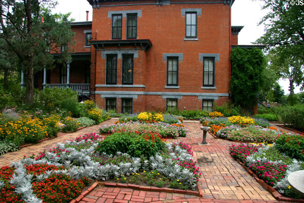 Garden of Crook house visited by dignitaries like General U.S. Grant & President Rutherford B. Hayes. Omaha, NE.
