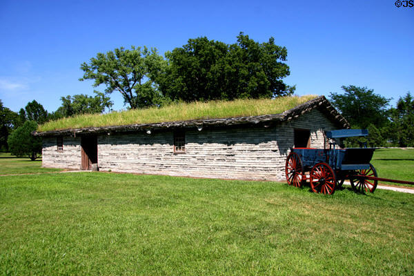 Sod roofed hut at Fort Kearney. Kearney, NE.