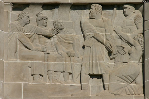 Establishment of the Tribunate of the Roman People (c442 BCE) sculpted on Nebraska State Capitol. Lincoln, NE.