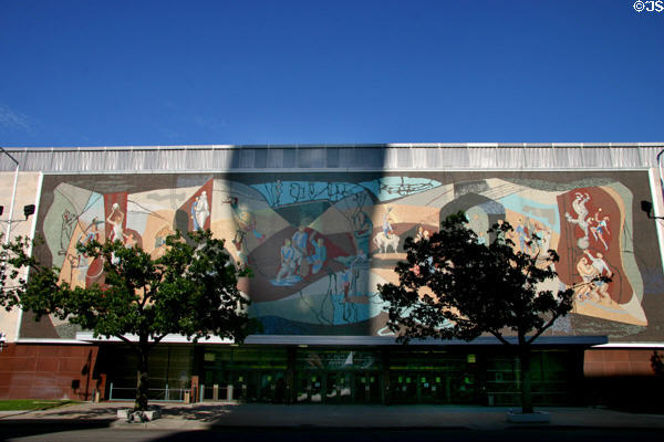 Mural on Pershing Auditorium (226 Centennial Mall South). Lincoln, NE.
