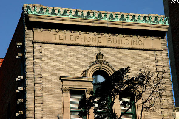 Telephone Building detail (1894) (130 South 13th St.). Lincoln, NE. Style: Renaissance Revival. Architect: Thomas Rogers Kimball.