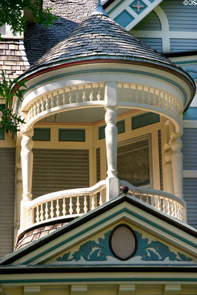 Tower porch of Eastlake Manor House. Lincoln, NE.