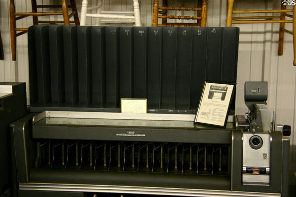 IBM punch card sorting machine (1940s) at Warp Pioneer Village. Minden, NE.