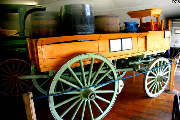 Dray wagon (1850) used in the millions for deliveries in cities until the 1920s at Warp Pioneer Village. Minden, NE.