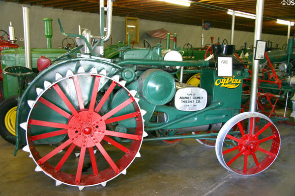 Oil Pull brand tractor by Advance-Rumely Thresher Co. of Laporte, IN, at Warp Pioneer Village. Minden, NE.