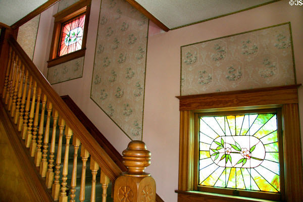 Original stairwell of Fredricksen House at County Historical Museum. North Platte, NE.
