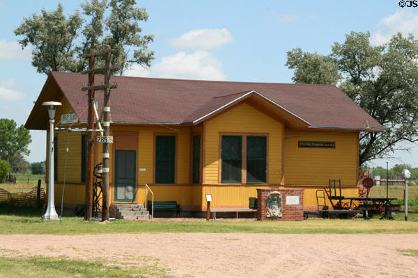 Brady Island Union Pacific Railroad Depot (1866) moved to Lincoln County Historical Museum. North Platte, NE.