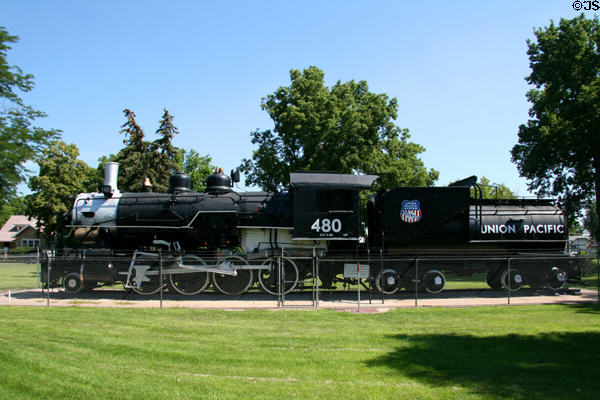Union Pacific steam locomotive #480 (1903) in North Platte Memorial Park. North Platte, NE.