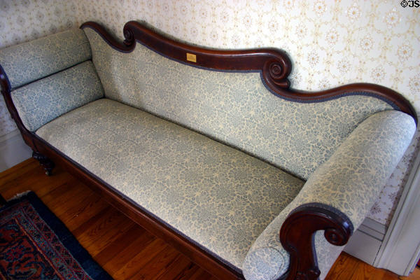 Sofa brought to Pierce marriage by Jane & used in the White House in Pierce Manse. Concord, NH.