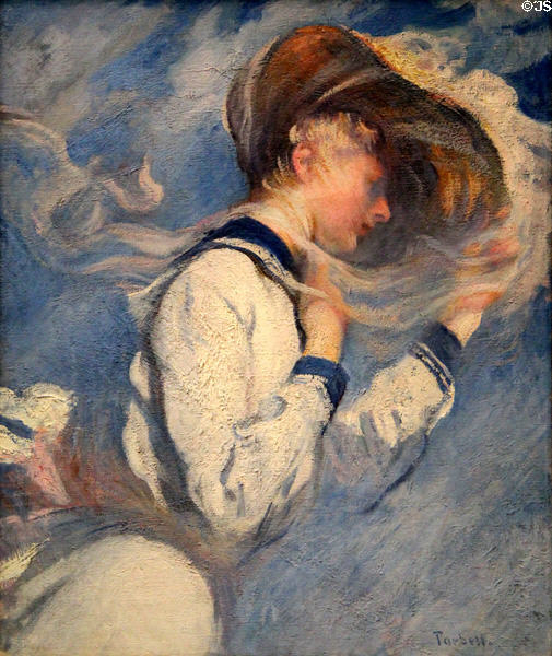 Summer Breeze painting (1904) by Edmund Charles Tarbell of NH at Currier Museum of Art. Manchester, NH.