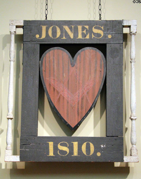 Levi Jones Tavern Sign (1810) from NH at Currier Museum of Art. Manchester, NH.