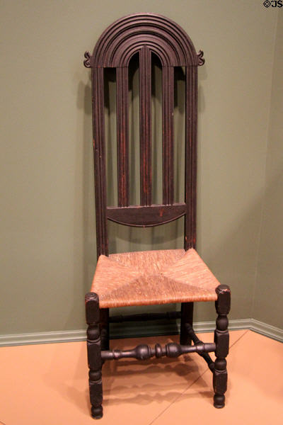 Side chair (c1730) from NH or MA at Currier Museum of Art. Manchester, NH.