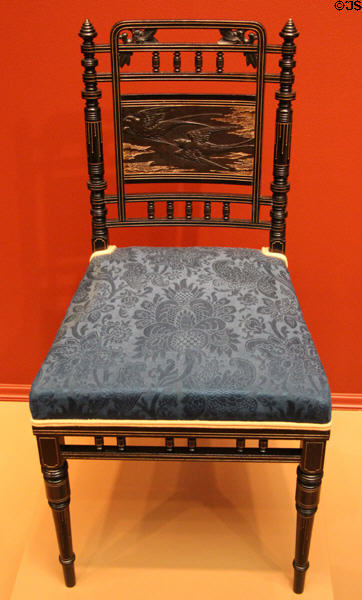 Side chair (c1880) by Herter Brothers Decorating Co. of Brooklyn, NY at Currier Museum of Art. Manchester, NH.