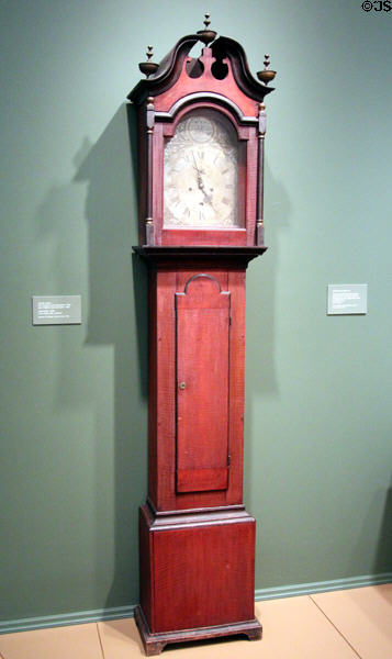 Tall clock (1785) by Jacob Jones of NH at Currier Museum of Art. Manchester, NH.