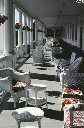 Porch of Mount Washington Hotel. NH.