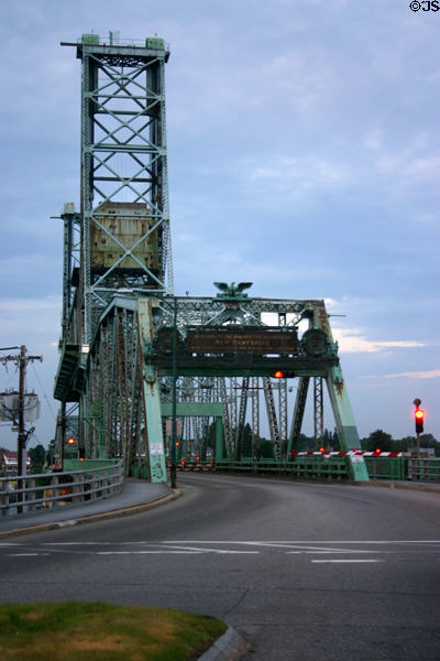 Memorial Bridge span being opened. Portsmouth, NH.