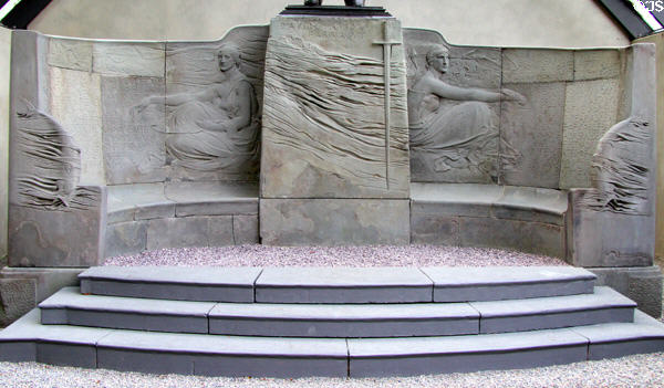 Original Farragut Monument base (1881) by Stanford White moved (1935) to Saint-Gaudens NHS. Cornish, NH.