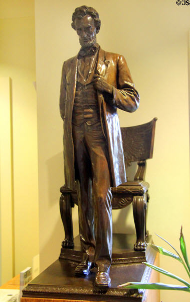 Standing Lincoln bronze (reduction 1884-7, cast 1912) by Augustus Saint-Gaudens at Saint-Gaudens NHS. Cornish, NH.