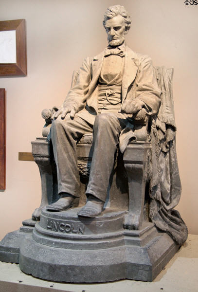 Seated Lincoln plaster (1897-1906) by Augustus Saint-Gaudens at Saint-Gaudens NHS. Cornish, NH.