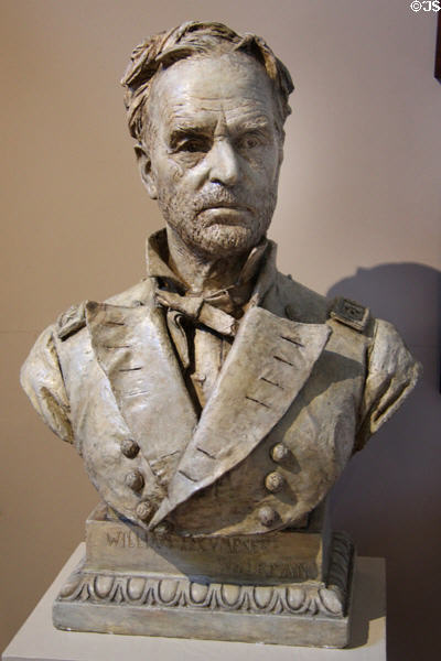 General William Tecumseh Sherman plaster bust (1888) by Augustus Saint-Gaudens at Saint-Gaudens NHS. Cornish, NH.