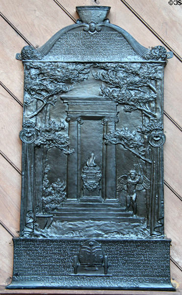 Cornish Celebration bronze plaquette (1905) by Augustus Saint-Gaudens at Saint-Gaudens NHS. Cornish, NH.