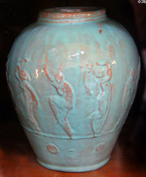 Ceramic art vase (c1930s) by Annetta St. Gaudens, wife of Louis at Saint-Gaudens NHS. Cornish, NH.