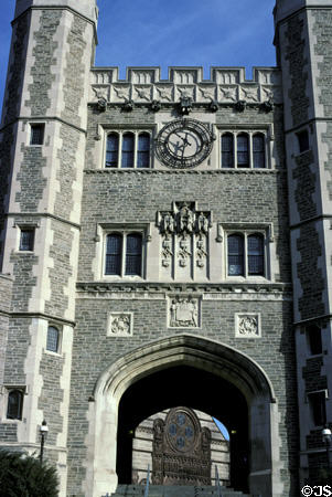Blair Hall gate on Princeton campus. Princeton, NJ.