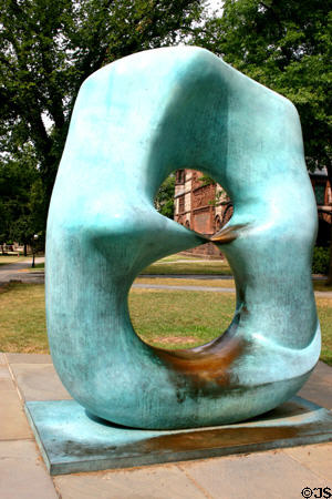 Oval with Points (1971) sculpture by Henry Moore on Princeton campus. Princeton, NJ.