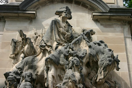 George Washington dominates Monument to Battle of Princeton. Princeton, NJ.