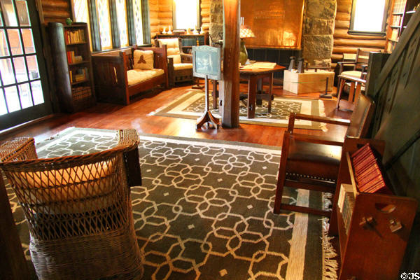 Living room at Stickley Museum at Craftsman Farms. Morris Plains, NJ.