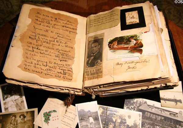 Scrapbook of Marion Stickley (c1910-17) at Gustav Stickley Museum at Craftsman Farms. Morris Plains, NJ.