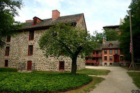 Old Barracks where Washington's troops defeated Hessian troops on December 26, 1776. Trenton, NJ.