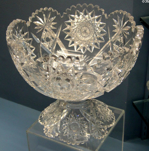 Cut glass bowl (1904-28) by H.P. Sinclaire & Co. of Corning, NY at Museum of American Glass. Milville, NJ.