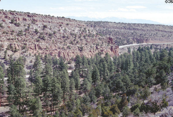 Landscape at Bandelier National Monument. NM.
