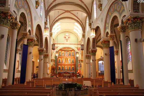 Interior of St. Francis Cathedral. Santa Fe, NM.