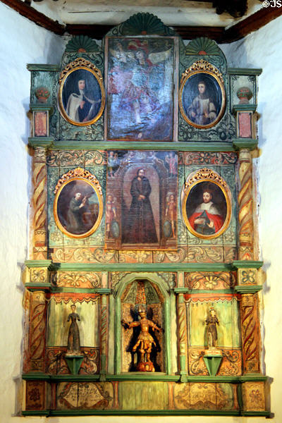 Reredos (1798) of San Miguel Mission. Santa Fe, NM.