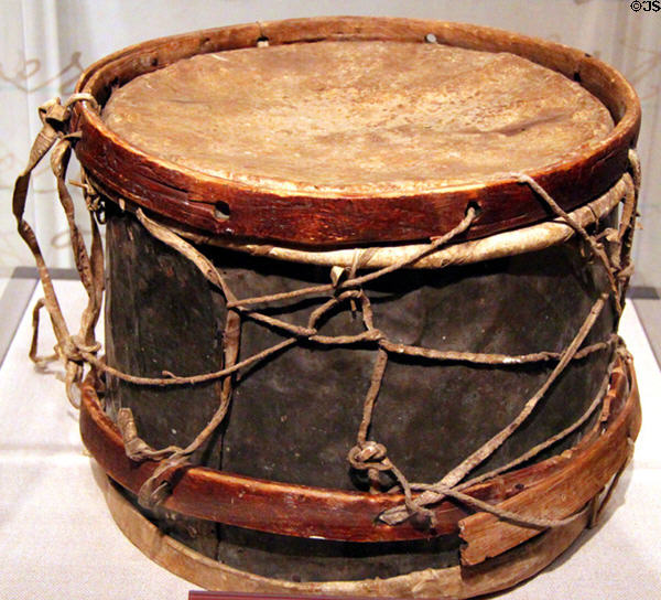 Confederate snare drum from Battle of Glorieta Pass (March 26-28, 1862) at New Mexico History Museum. Santa Fe, NM.