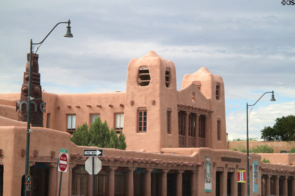 Museum of Contemporary Native Arts (108 Cathedral Place). Santa Fe, NM. Style: Adobe Revival.